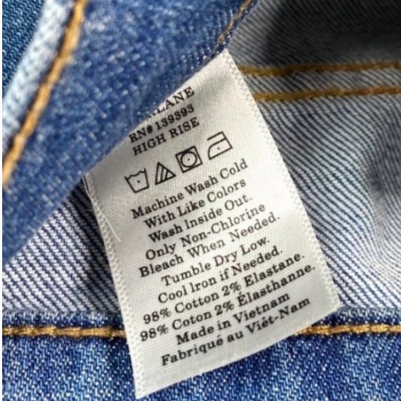 EVERLANE WOMEN HIGH RISE JEANS DEMIN BLUE SIZE 25 - Picture 3 of 3